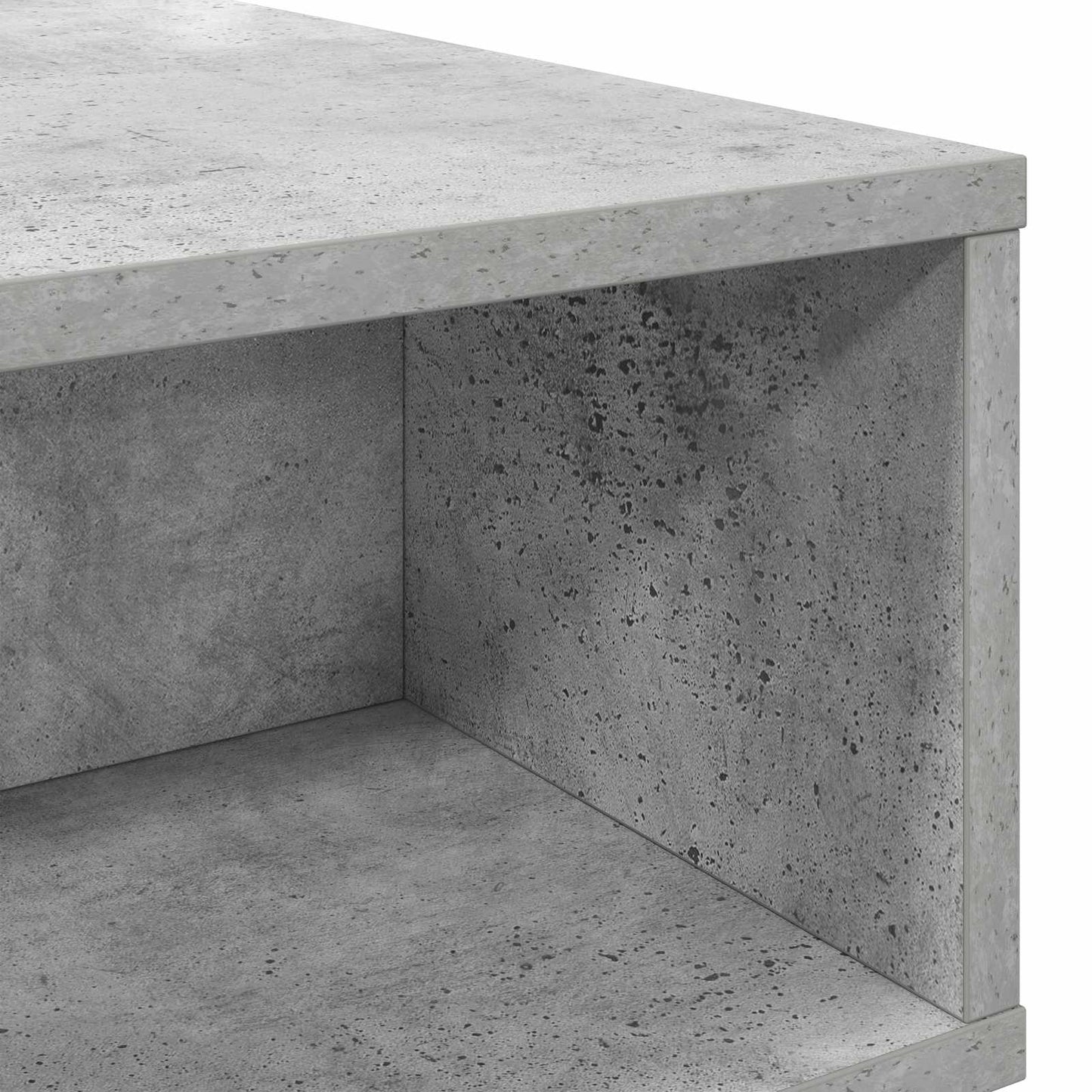Salontafel Beton Grijs 80 x 46 x 35 cm Bewerkt hout