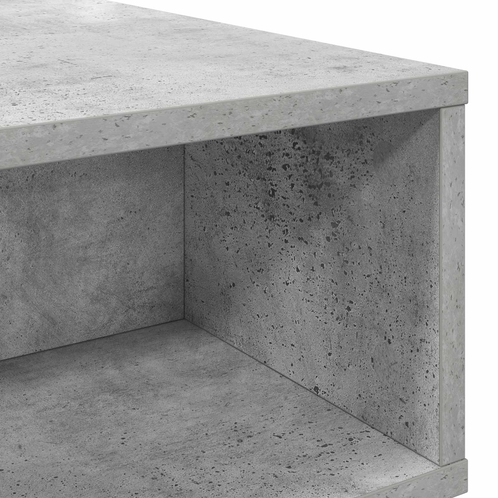 Salontafel Beton Grijs 80 x 46 x 35 cm Bewerkt hout