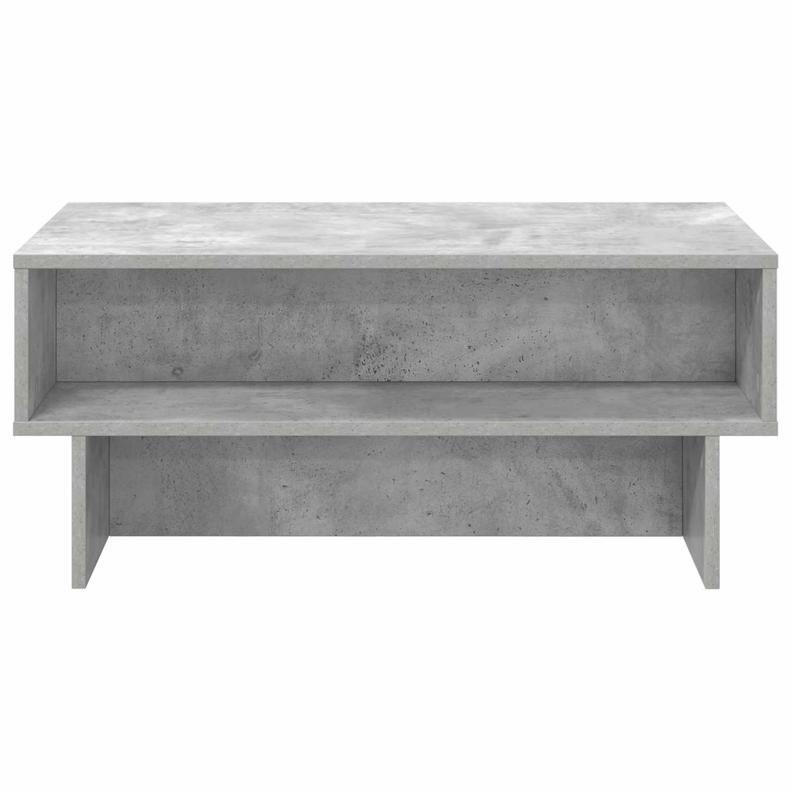 Salontafel Beton Grijs 80 x 46 x 35 cm Bewerkt hout