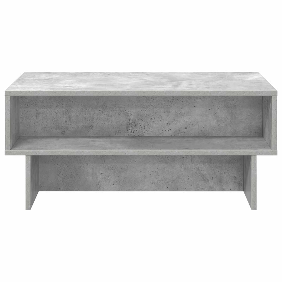 Salontafel Beton Grijs 80 x 46 x 35 cm Bewerkt hout
