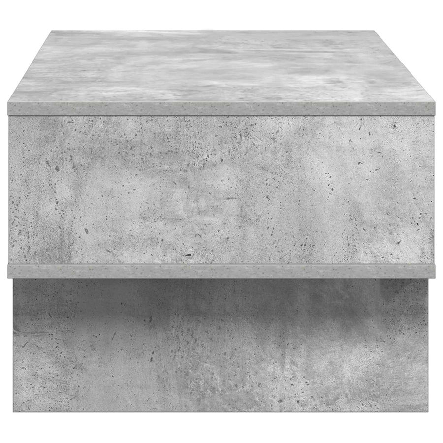 Salontafel Beton Grijs 80 x 46 x 35 cm Bewerkt hout