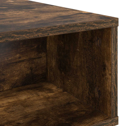 Salontafel Gerookt eiken 80 x 46 x 35 cm Bewerkt hout