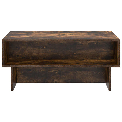 Salontafel Gerookt eiken 80 x 46 x 35 cm Bewerkt hout