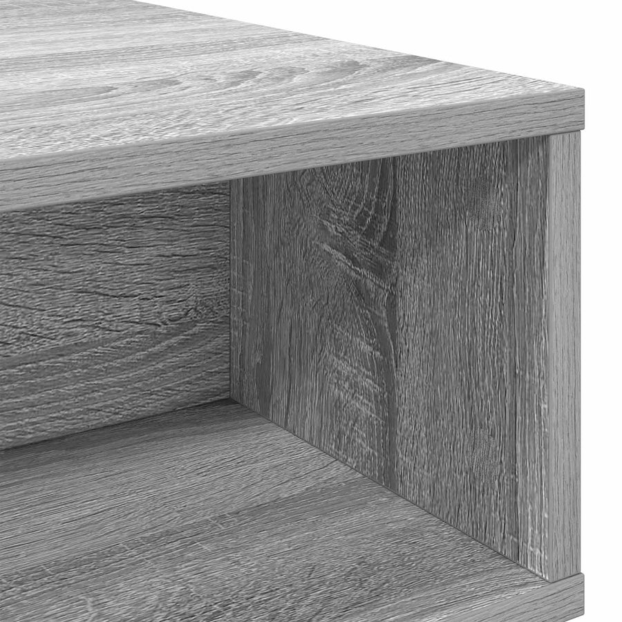 Salontafel Grijs Sonoma 80 x 46 x 35 cm Bewerkt hout