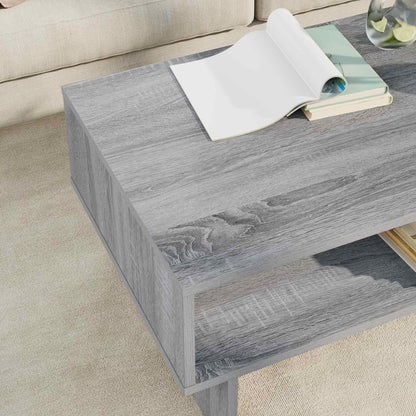 Salontafel Grijs Sonoma 80 x 46 x 35 cm Bewerkt hout