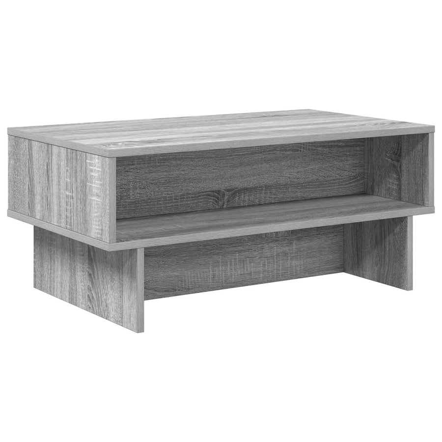 Salontafel Grijs Sonoma 80 x 46 x 35 cm Bewerkt hout