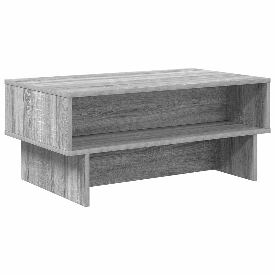 Salontafel Grijs Sonoma 80 x 46 x 35 cm Bewerkt hout