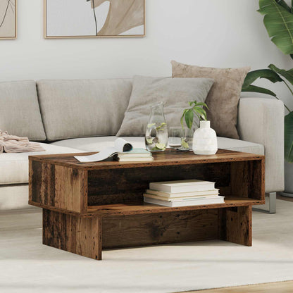 Salontafel Oudhout 80 x 46 x 35 cm Bewerkt hout