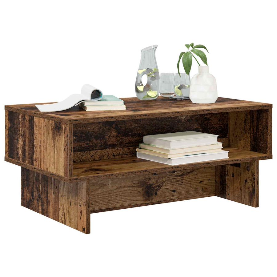 Salontafel Oudhout 80 x 46 x 35 cm Bewerkt hout