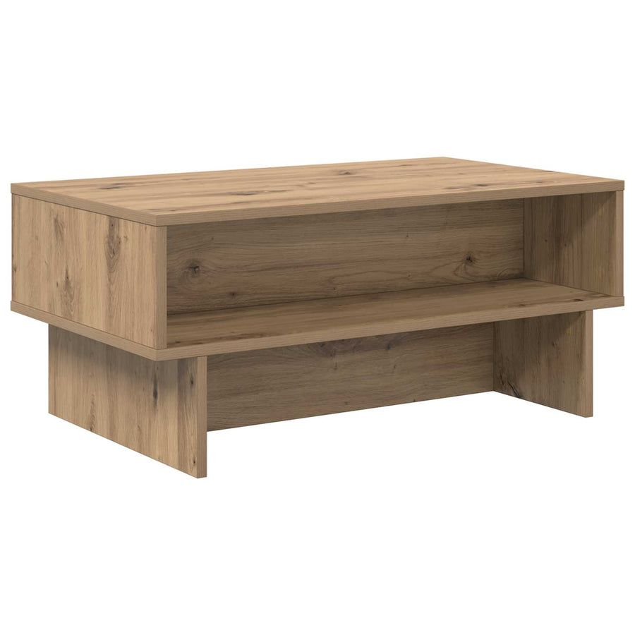Salontafel Artisan Eiken 80 x 46 x 35 cm Bewerkt hout