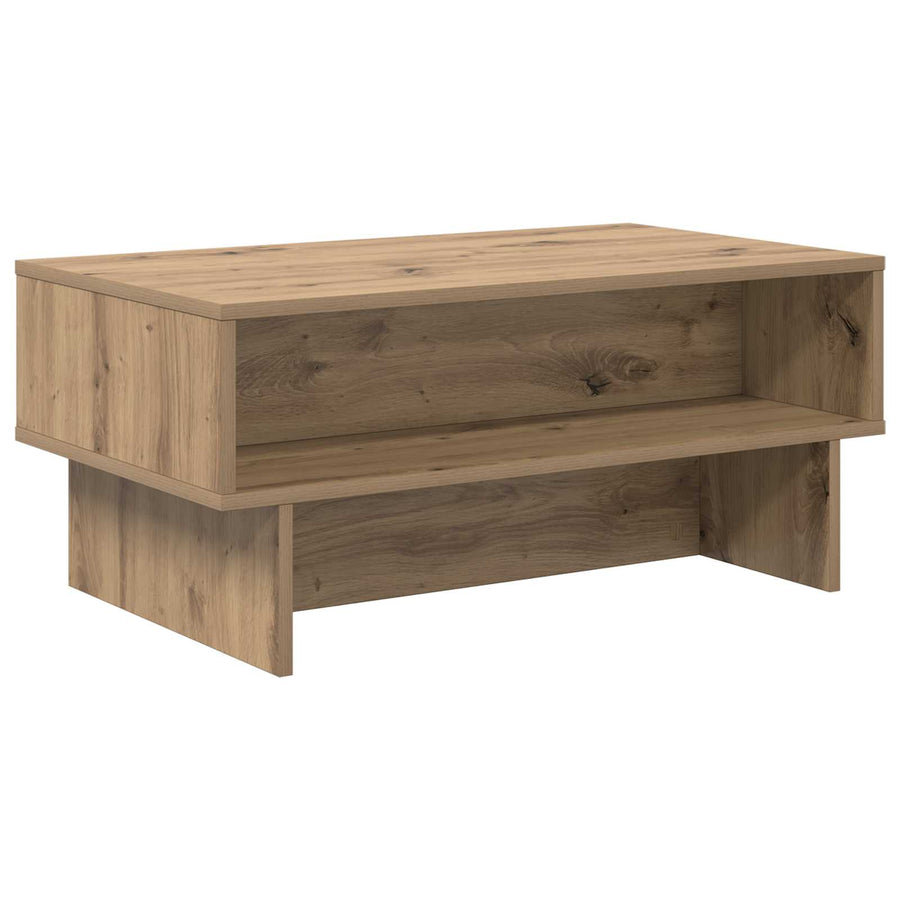 Salontafel Artisan Eiken 80 x 46 x 35 cm Bewerkt hout