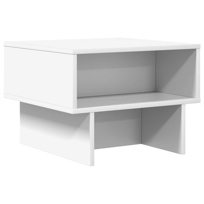 Salontafel Wit 48 x 46 x 35 cm Bewerkt hout