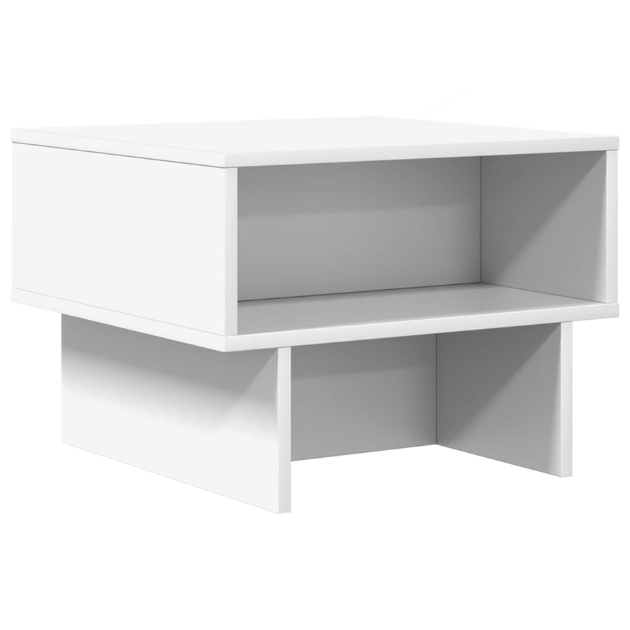 Salontafel Wit 48 x 46 x 35 cm Bewerkt hout