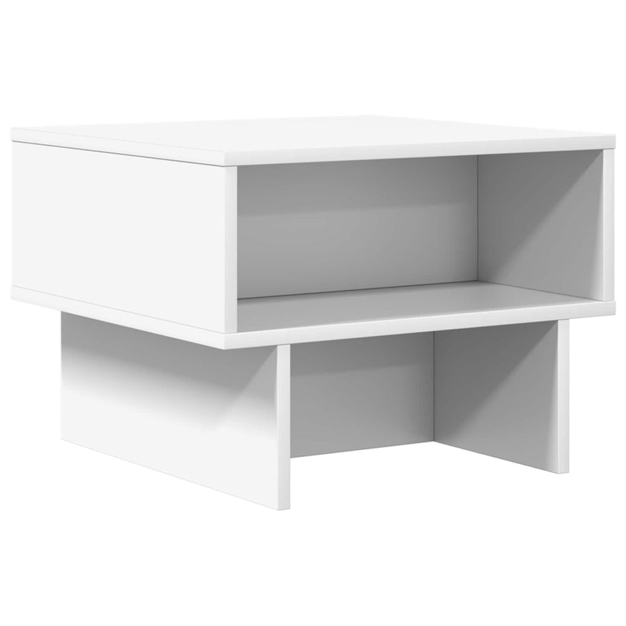 Salontafel Wit 48 x 46 x 35 cm Bewerkt hout