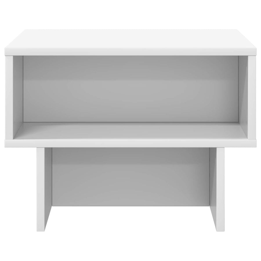 Salontafel Wit 48 x 46 x 35 cm Bewerkt hout