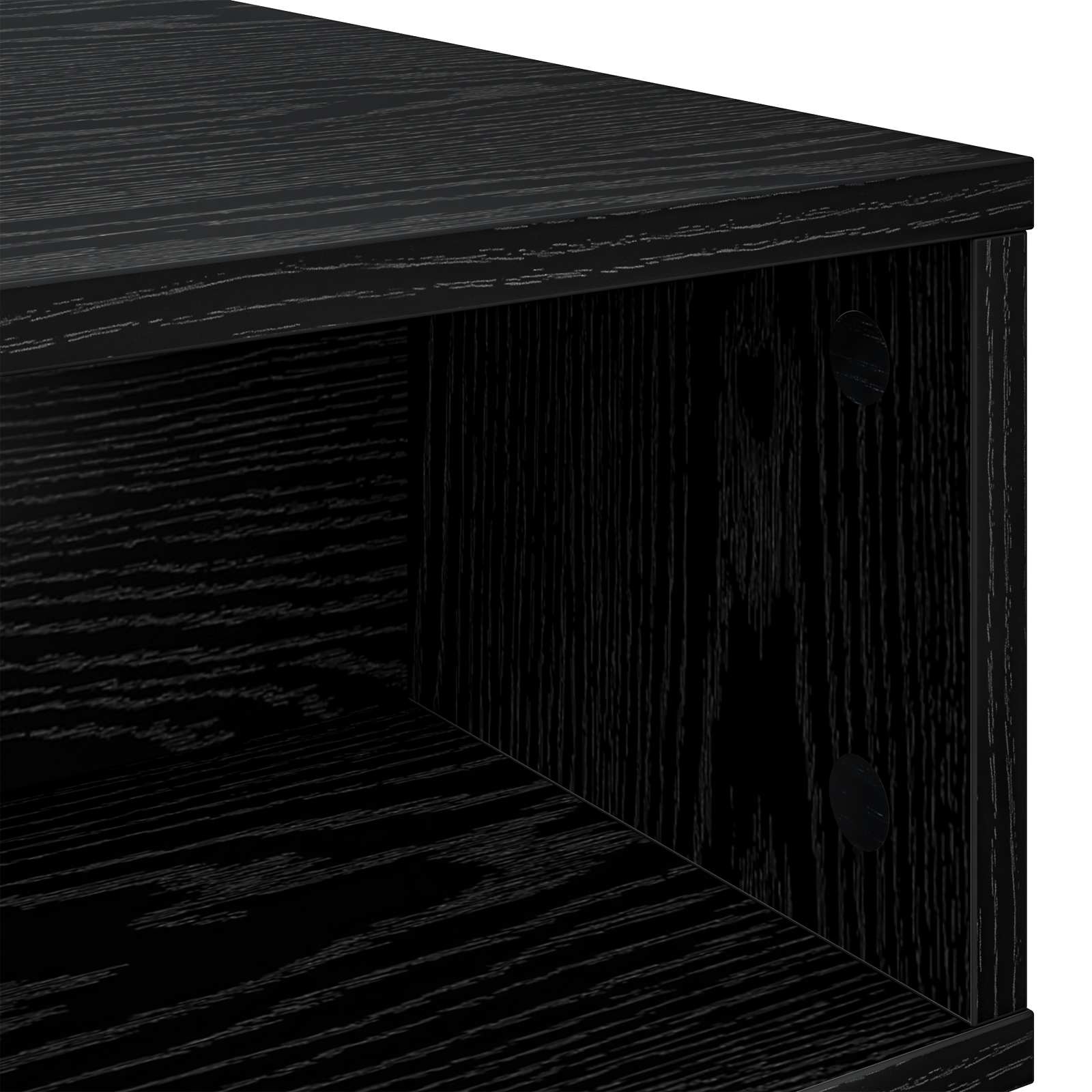 Salontafel Zwart Eiken 48 x 46 x 35 cm Bewerkt hout