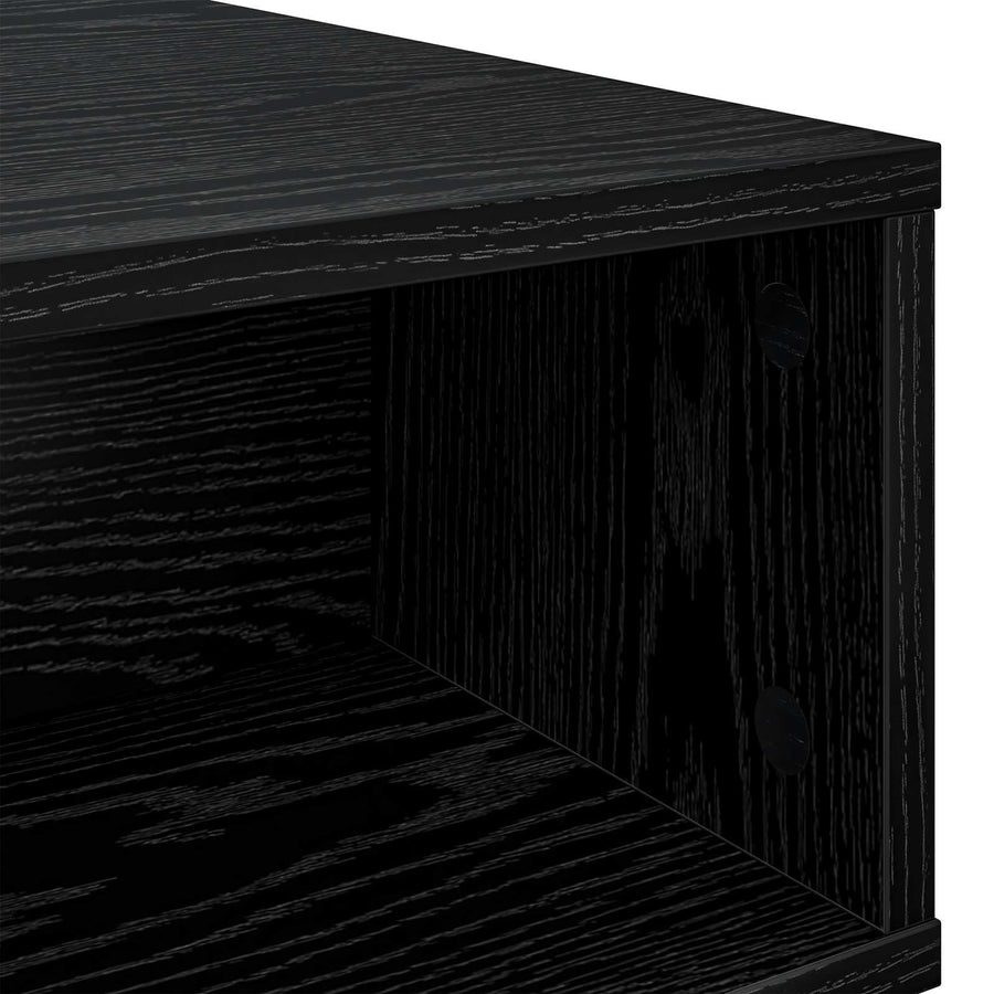 Salontafel Zwart Eiken 48 x 46 x 35 cm Bewerkt hout