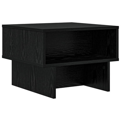Salontafel Zwart Eiken 48 x 46 x 35 cm Bewerkt hout
