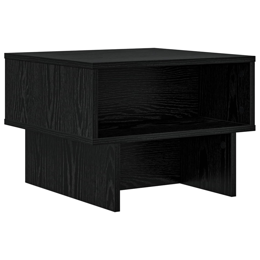 Salontafel Zwart Eiken 48 x 46 x 35 cm Bewerkt hout