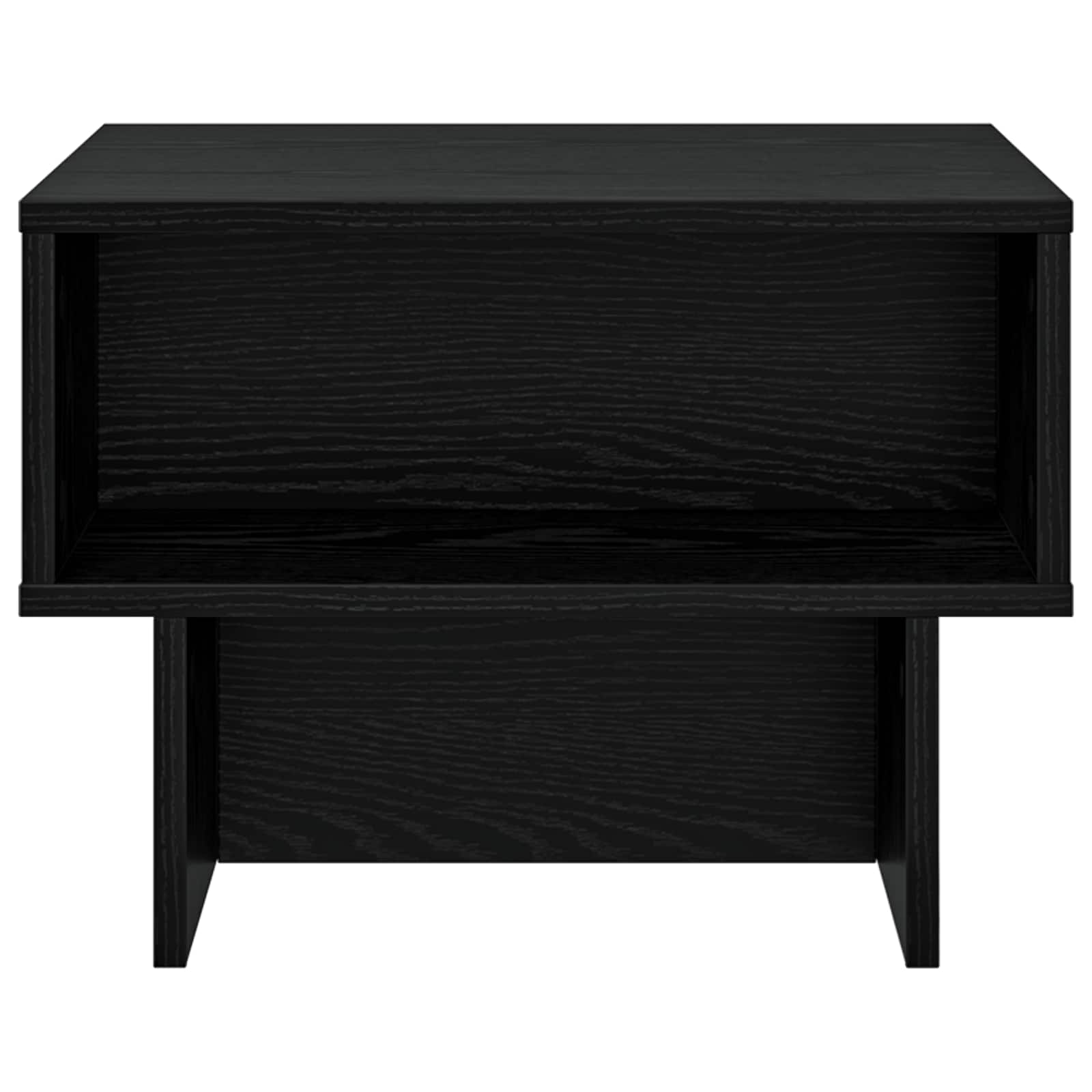 Salontafel Zwart Eiken 48 x 46 x 35 cm Bewerkt hout
