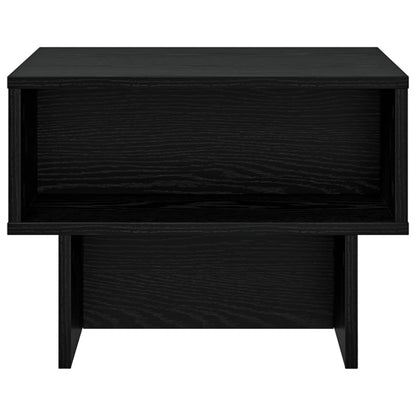 Salontafel Zwart Eiken 48 x 46 x 35 cm Bewerkt hout