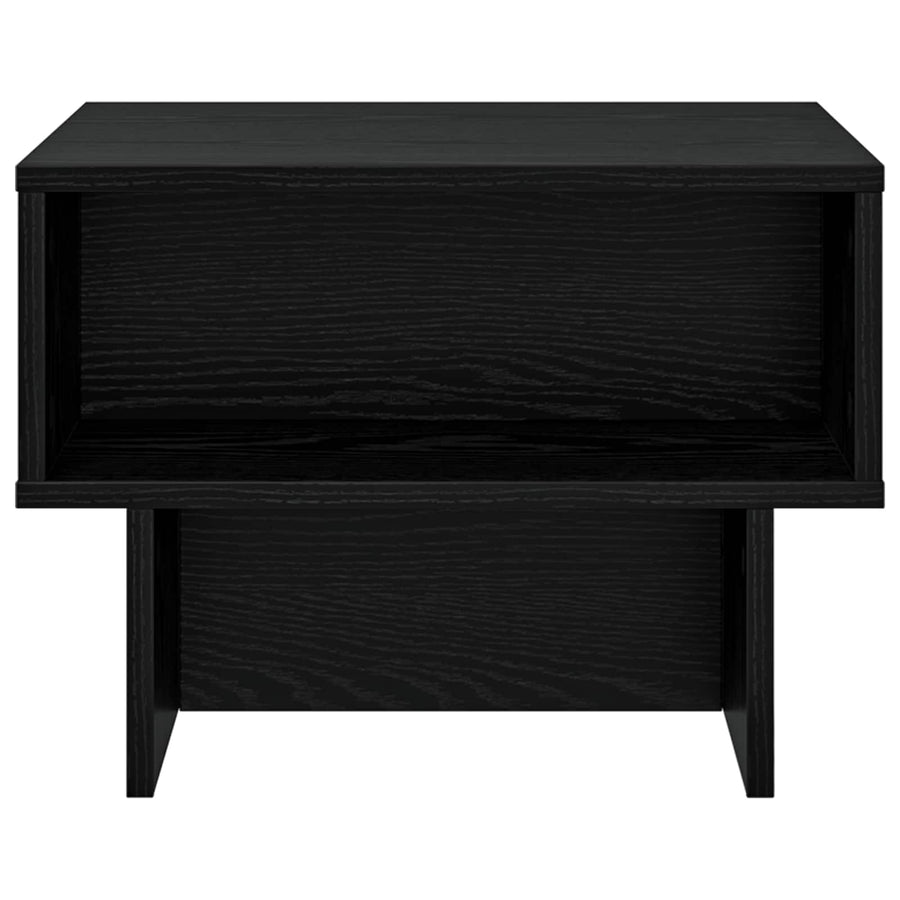 Salontafel Zwart Eiken 48 x 46 x 35 cm Bewerkt hout