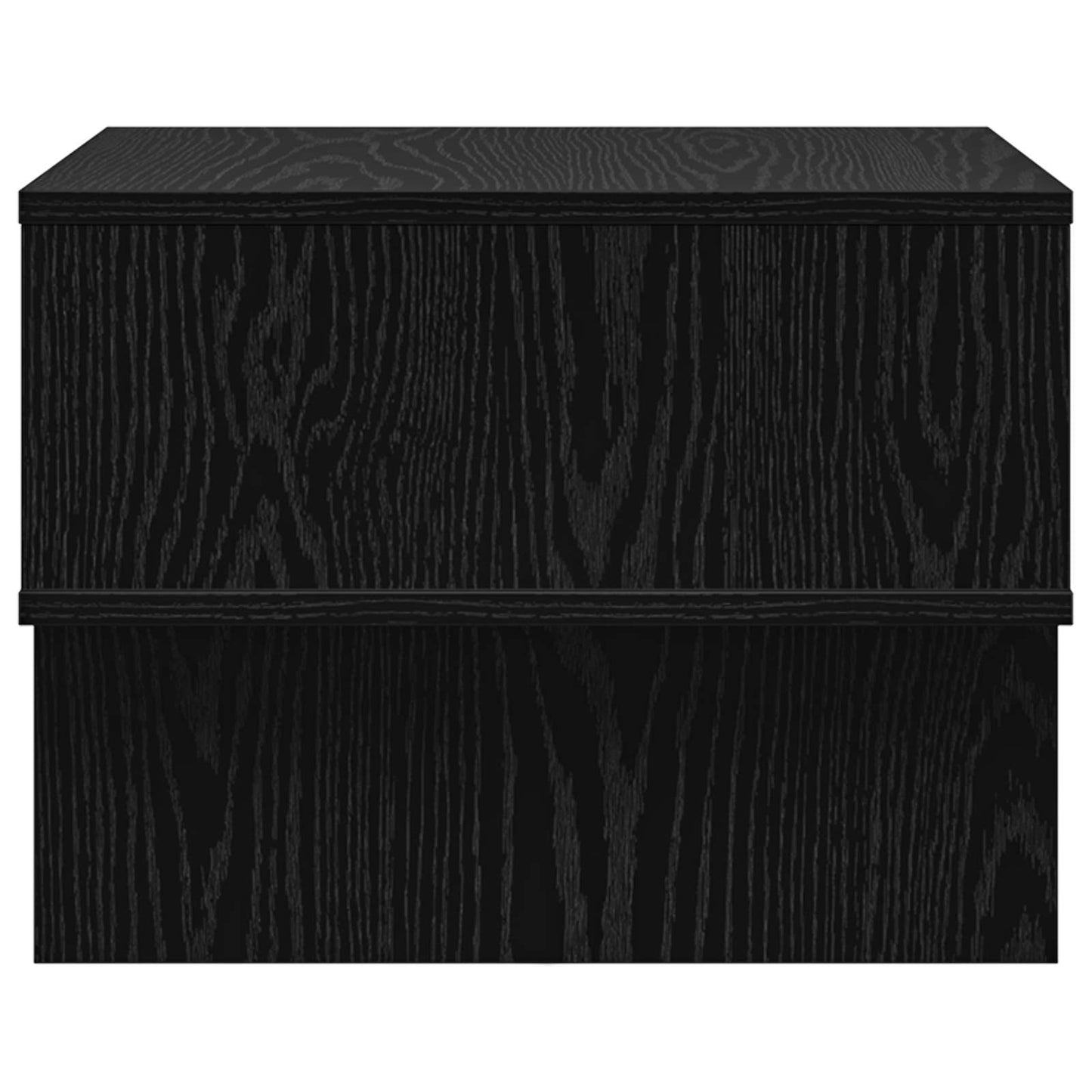 Salontafel Zwart Eiken 48 x 46 x 35 cm Bewerkt hout