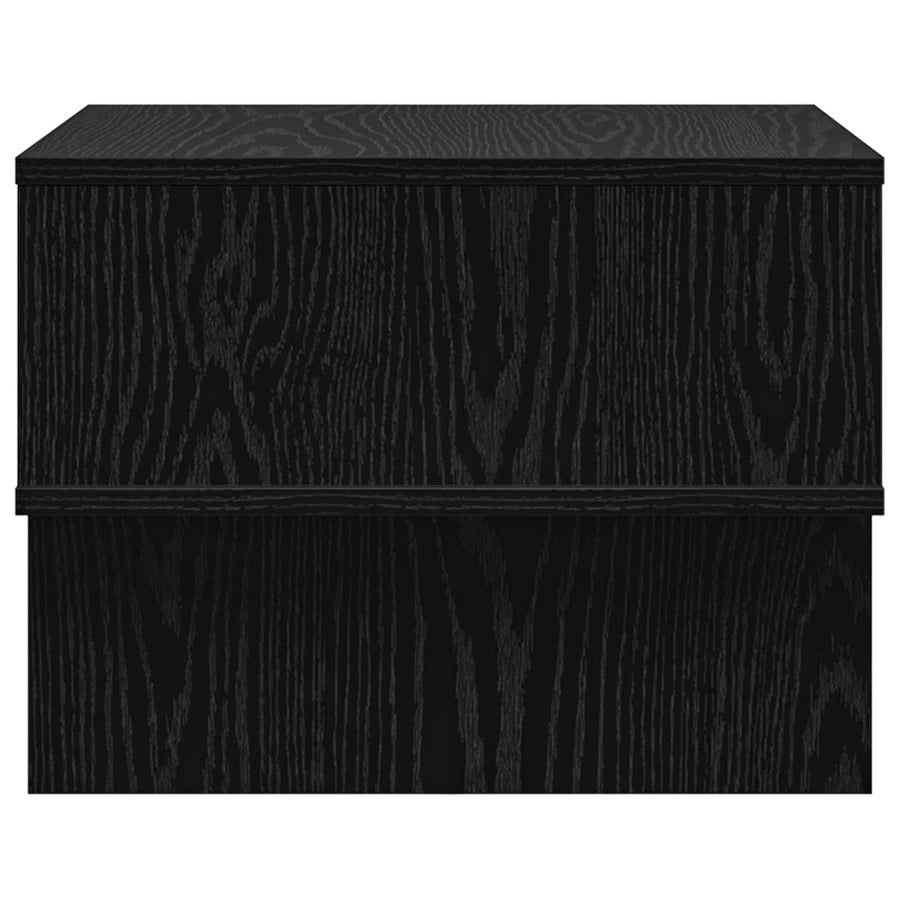 Salontafel Zwart Eiken 48 x 46 x 35 cm Bewerkt hout