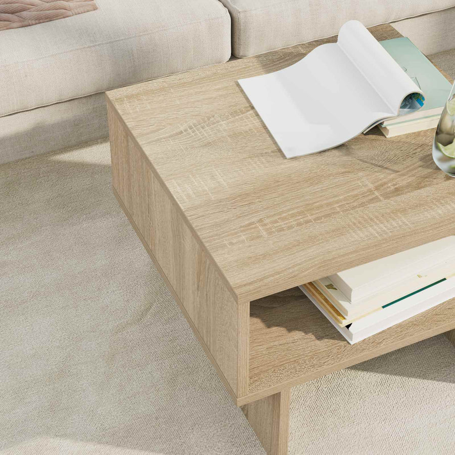 Salontafel Sonoma Eiken 48 x 46 x 35 cm Bewerkt hout