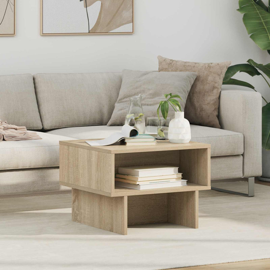 Salontafel Sonoma Eiken 48 x 46 x 35 cm Bewerkt hout