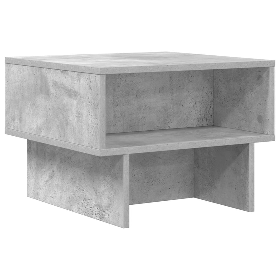 Salontafel Beton Grijs 48 x 46 x 35 cm Bewerkt hout