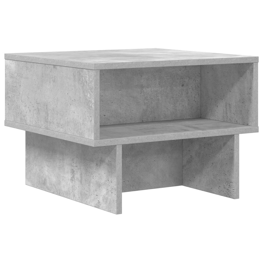 Salontafel Beton Grijs 48 x 46 x 35 cm Bewerkt hout