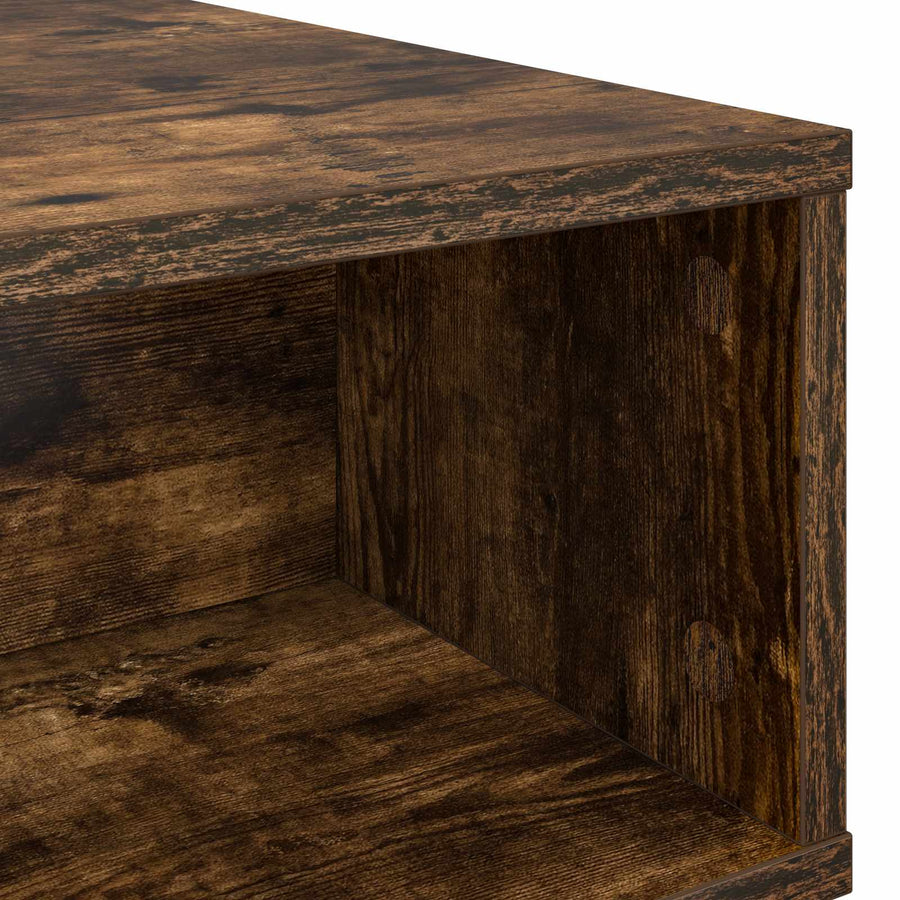 Salontafel Gerookt eiken 48 x 46 x 35 cm Bewerkt hout
