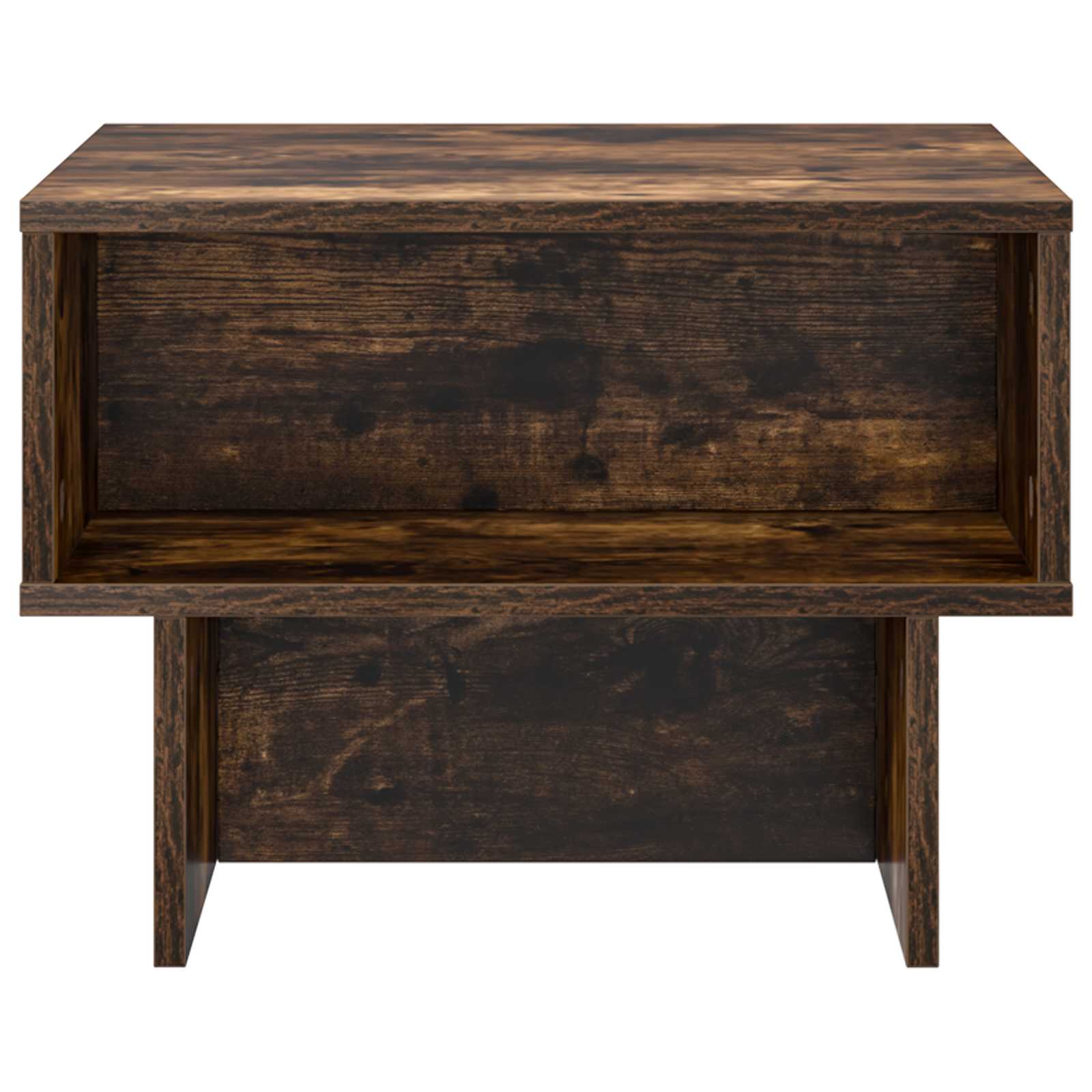 Salontafel Gerookt eiken 48 x 46 x 35 cm Bewerkt hout
