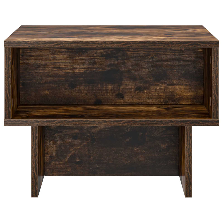 Salontafel Gerookt eiken 48 x 46 x 35 cm Bewerkt hout