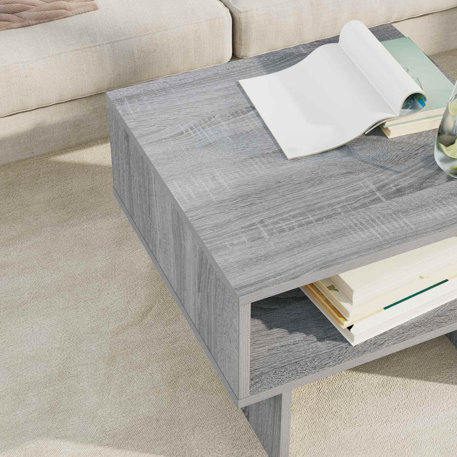 Salontafel Grijs Sonoma 48 x 46 x 35 cm Bewerkt hout