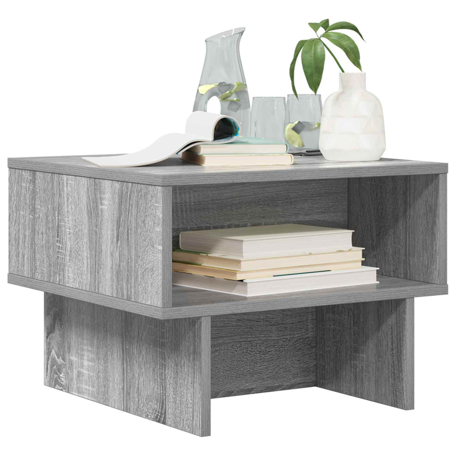 Salontafel Grijs Sonoma 48 x 46 x 35 cm Bewerkt hout
