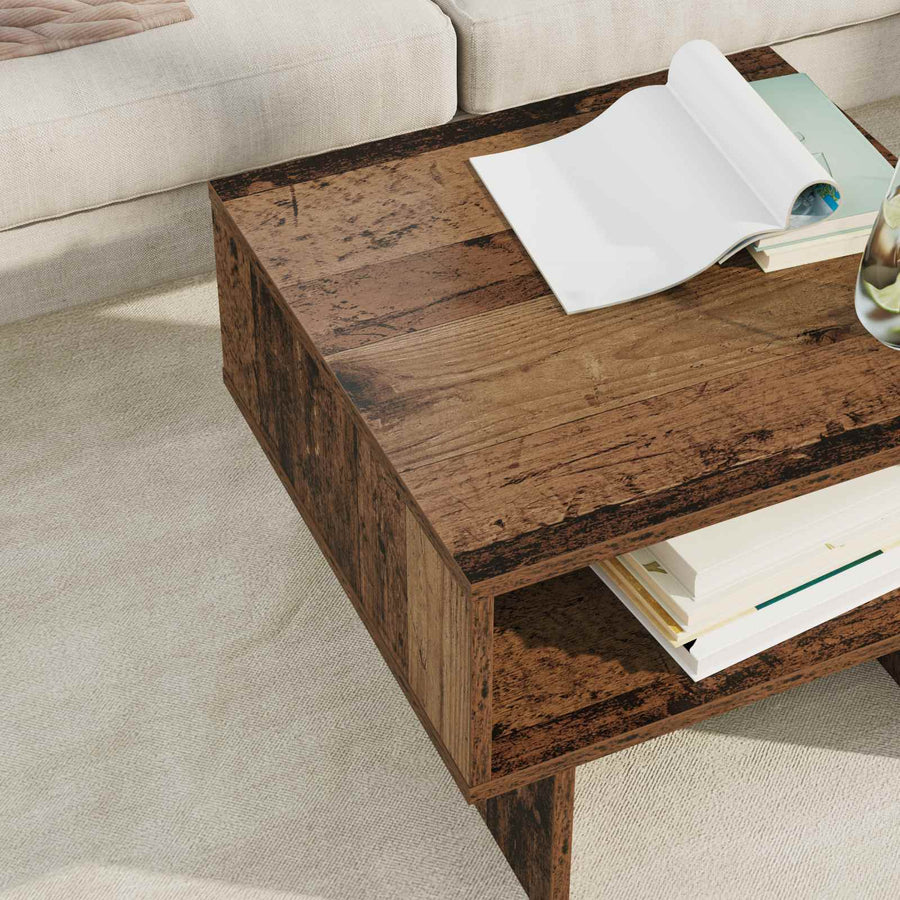 Salontafel Oudhout 48 x 46 x 35 cm Bewerkt hout