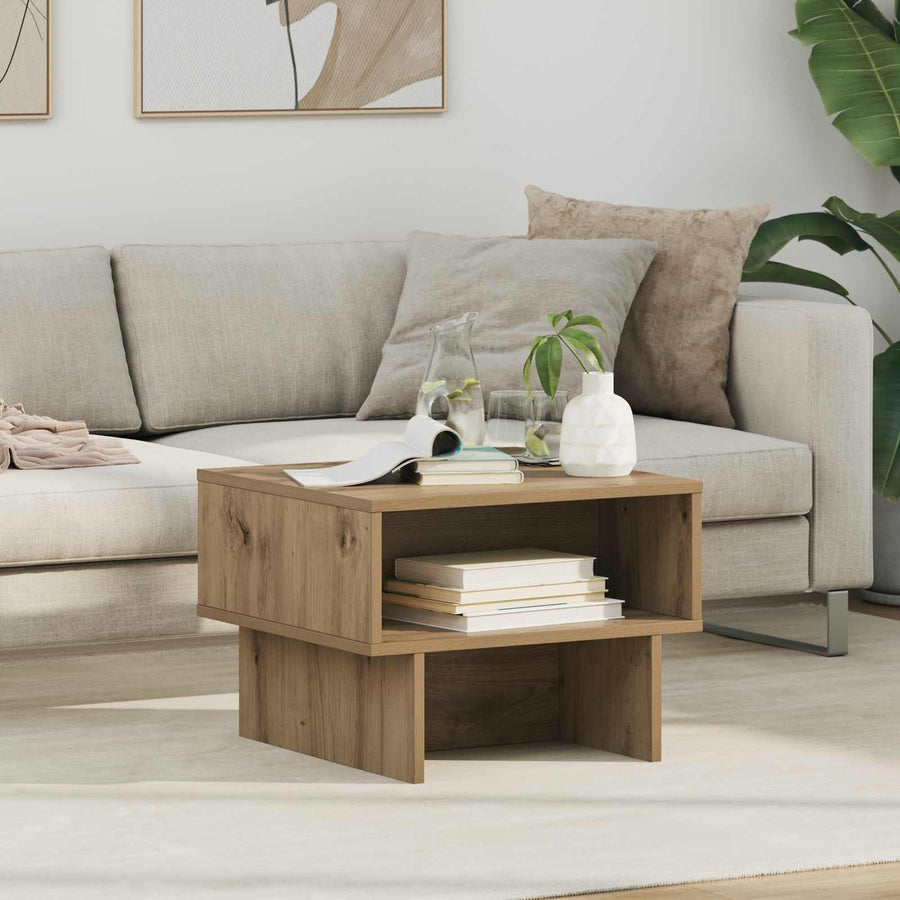 Salontafel Artisan Eiken 48 x 46 x 35 cm Bewerkt hout