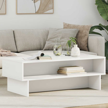 Salontafel Wit 100 x 46 x 35 cm Bewerkt hout