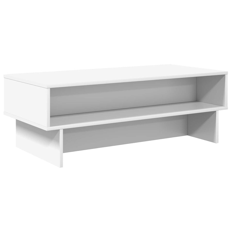 Salontafel Wit 100 x 46 x 35 cm Bewerkt hout