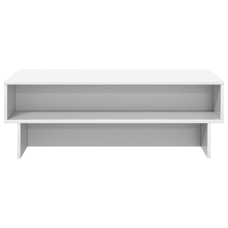 Salontafel Wit 100 x 46 x 35 cm Bewerkt hout