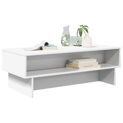 Salontafel Wit 100 x 46 x 35 cm Bewerkt hout