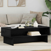 Salontafel 100x46x35 cm zwart eiken bewerkt hout