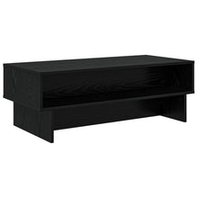Salontafel Zwart Eiken 100 x 46 x 35 cm Bewerkt hout
