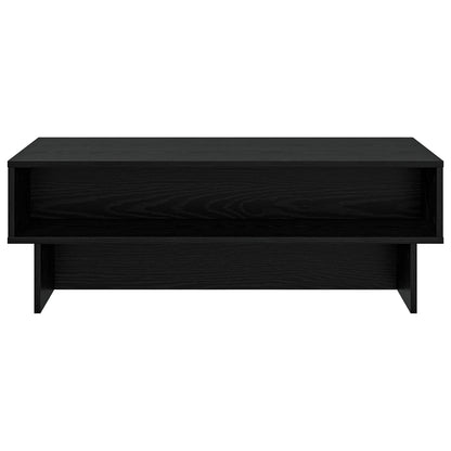 Salontafel Zwart Eiken 100 x 46 x 35 cm Bewerkt hout