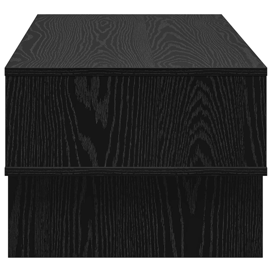 Salontafel Zwart Eiken 100 x 46 x 35 cm Bewerkt hout