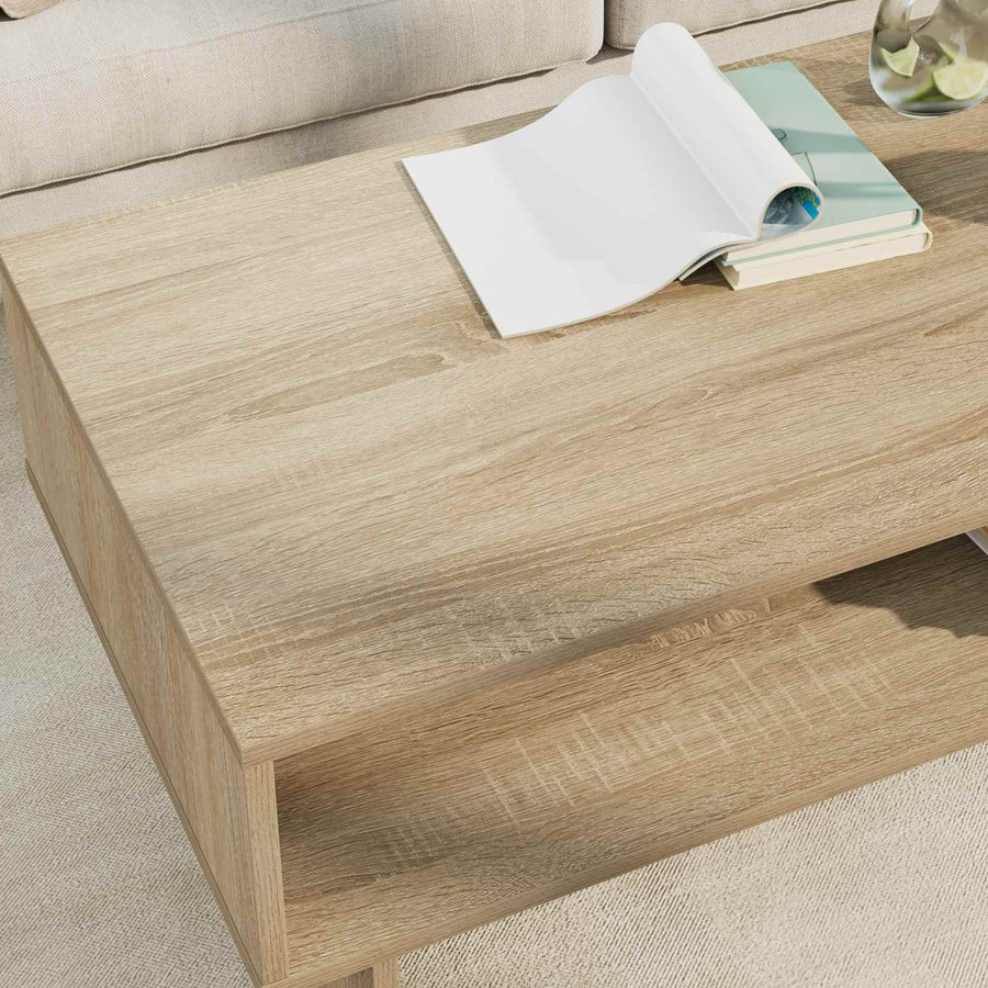 Salontafel Sonoma Eiken 100 x 46 x 35 cm Bewerkt hout