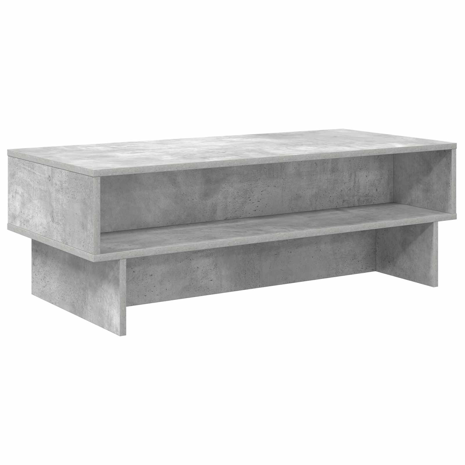 Salontafel Beton Grijs 100 x 46 x 35 cm Bewerkt hout