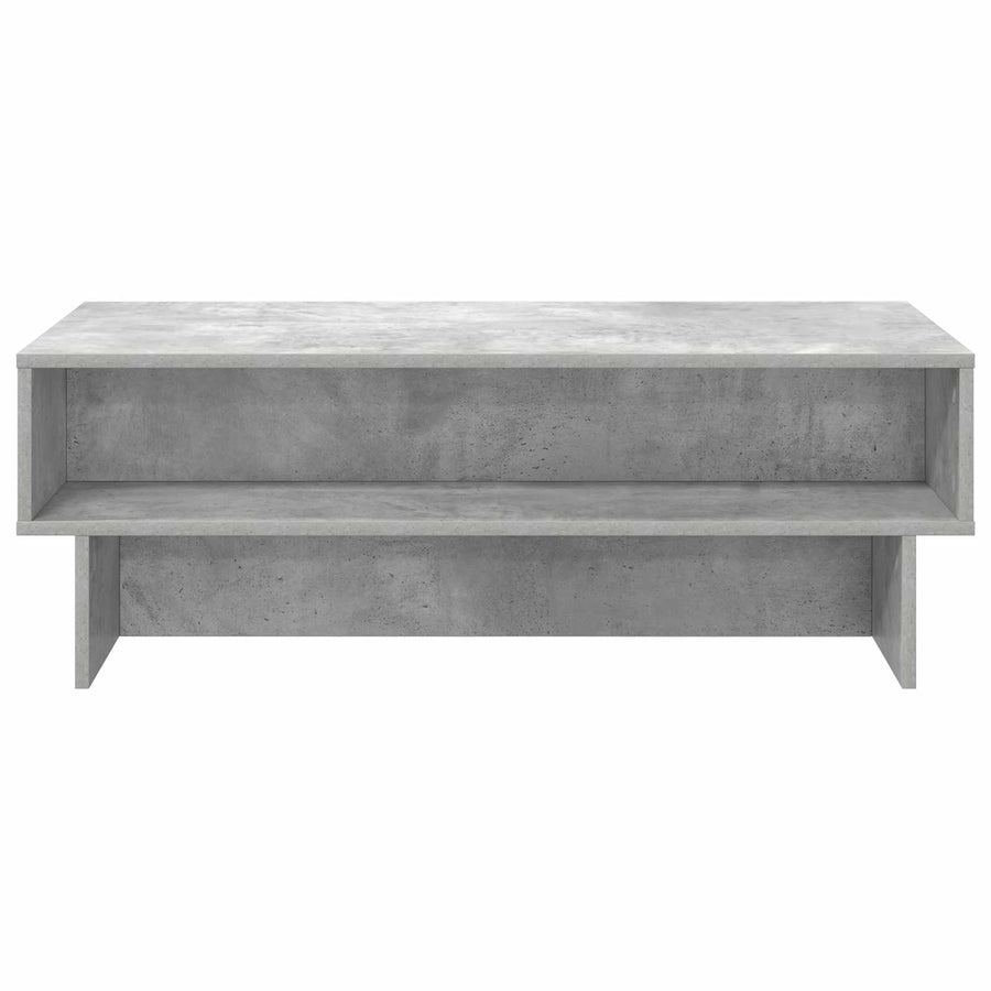 Salontafel Beton Grijs 100 x 46 x 35 cm Bewerkt hout
